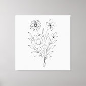 Wildflower Whisper” Minimalist Botanical Print (Voorkant)