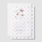 Wildflower Whispers Vellum Huwelijksuitnodiging Uitnodigingen (Offset (Uitnodiging))