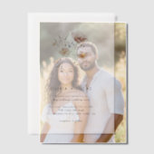 Wildflower Whispers Vellum Huwelijksuitnodiging Vellum Uitnodigingen (Offset (Koppel))