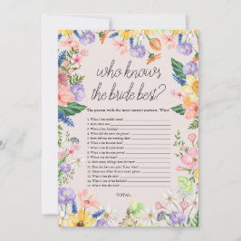 Wildflower Wie kent de bruid de Meest Spel Kaart
