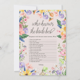 Wildflower Wie kent de bruid de Meest Spel Kaart