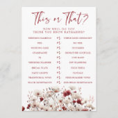 Wildflower Wie kent het Vrijgezellenfeest spel Kaart (Voorkant)