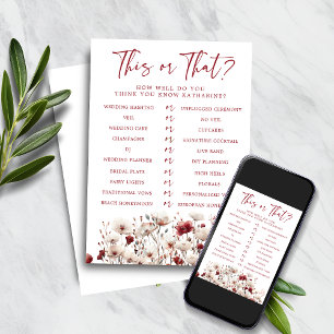 Wildflower Wie kent het Vrijgezellenfeest spel Kaart