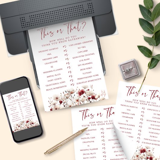 Wildflower Wie kent het Vrijgezellenfeest spel Kaart