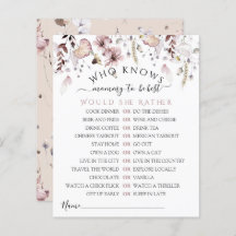 Wildflower Wie kent mam beste Baby shower Game