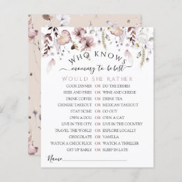 Wildflower Wie kent mam beste Baby shower Game