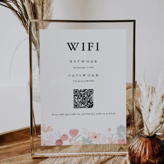 Wildflower WiFi-code, QR-code WiFi Connect Kaart
