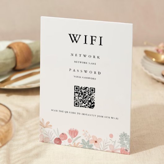 Wildflower WiFi-code, QR-code WiFi Connect Kaart