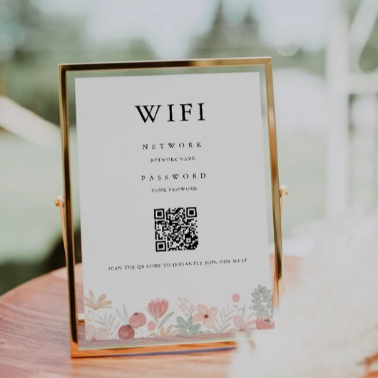 Wildflower WiFi-code, QR-code WiFi Connect Kaart