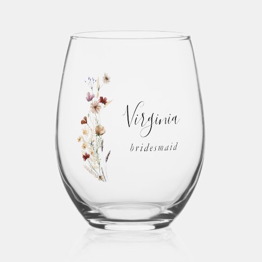 Wildflower wijnglas wijnglas zonder voet (Voorkant)