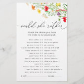 Wildflower Wil ze liever vrijgezellenfeest spel (Voorkant)