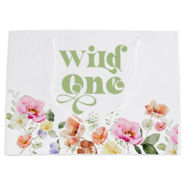 Wildflower Wild een meisje 1e verjaardag Groot Cadeauzakje