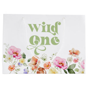 Wildflower Wild een meisje 1e verjaardag Groot Cadeauzakje