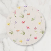 Wildflower wild een verjaardag dank u bedankjes labels (Achterkant)