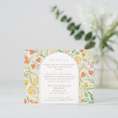 Wildflower Wild Meadow Outdoor Wedding Informatiekaartje (Staand voorkant)