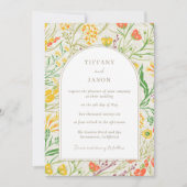 Wildflower Wild Meadow Outdoor Wedding Kaart (Voorkant)