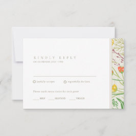 Wildflower Wild Meadow Outdoor Wedding RSVP Kaartje