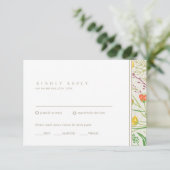 Wildflower Wild Meadow Outdoor Wedding RSVP Kaartje (Staand voorkant)