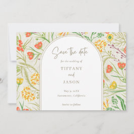 Wildflower Wild Meadow Outdoor Wedding Save The Date