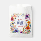 Wildflower Wild One 1st birthday  Bedankzakje (Voorkant)