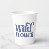 Wildflower Wild One 1st birthday  Papieren Bekers (Achterkant)