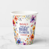 Wildflower Wild One 1st birthday  Papieren Bekers (Voorkant)