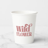 Wildflower Wild One 1st birthday Papieren Bekers (Achterkant)