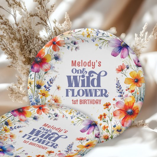 Wildflower Wild One 1st birthday  Papieren Bordje