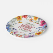 Wildflower Wild One 1st birthday  Papieren Bordje (Gekanteld)