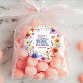 Wildflower Wild One 1st birthday Ronde Sticker