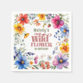 Wildflower Wild One 1st birthday Servet (Voorkant)