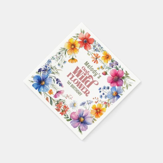 Wildflower Wild One 1st birthday  Servet (Hoek)