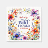 Wildflower Wild One 1st birthday Servet (Voorkant)