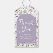 Wildflower Wild ONE Butterfly Garden Bedankt Cadeaulabel (Achterkant)