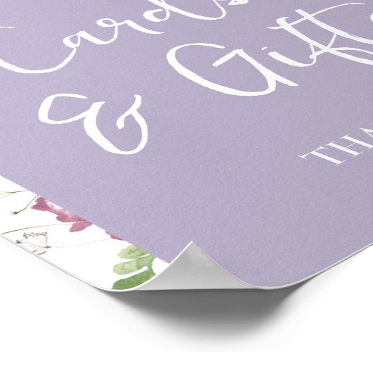 Wildflower Wild ONE Butterfly Garden Kaarten en ge Poster (Hoek)