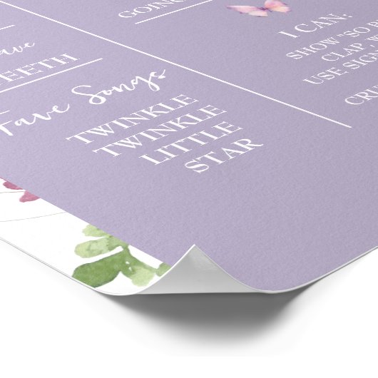 Wildflower Wild ONE Butterfly Garden Milestone Poster (Hoek)