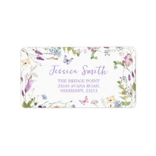 Wildflower Wild ONE Butterfly Garden Party Adres Etiket