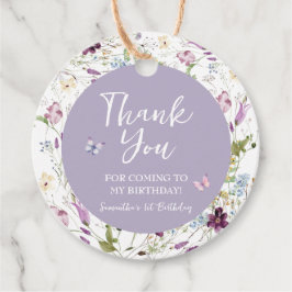 Wildflower Wild ONE Butterfly Garden Party Bedankjes Labels