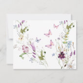 Wildflower Wild ONE Butterfly Garden Party Bedankkaart (Achterkant)