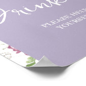 Wildflower Wild ONE Butterfly Garden Party Drinken Poster (Hoek)