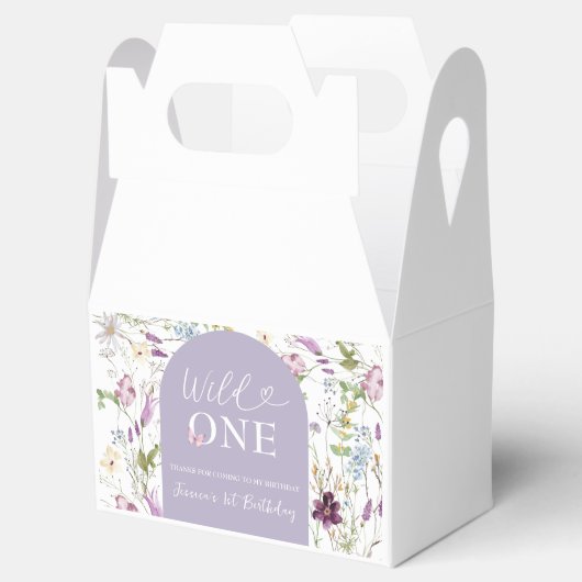 Wildflower Wild ONE Butterfly Garden Party Gable Bedankdoosjes (Geopend)