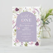 Wildflower Wild ONE Butterfly Garden Party Kaart (Staand voorkant)