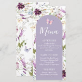 Wildflower Wild ONE Butterfly Garden Party Menu (Voorkant / Achterkant)