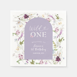 Wildflower Wild ONE Butterfly Garden Party Papier Servet