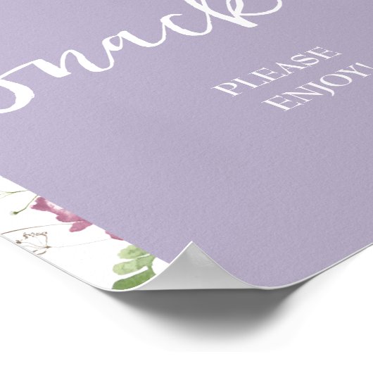 Wildflower Wild ONE Butterfly Garden Party Snacks Poster (Hoek)