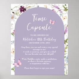 Wildflower Wild ONE Butterfly Garden Time Capsule Poster