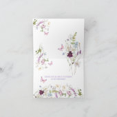 Wildflower Wild ONE Butterfly Gevouwen Dank u Bedankkaart (Binnen)