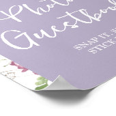 Wildflower Wild ONE Butterfly Photo Guestbook Poster (Hoek)