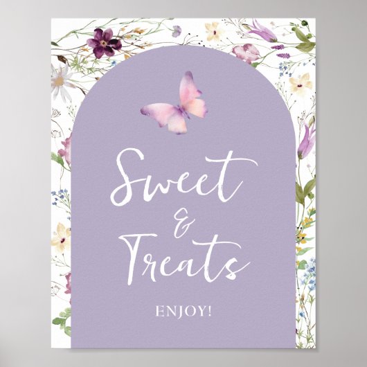 Wildflower Wild ONE Butterfly Sweet & Treats Poster (Voorkant)