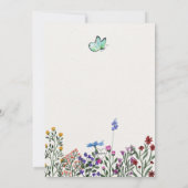 Wildflower Wild One verjaardagsuitnodiging Kaart (Achterkant)